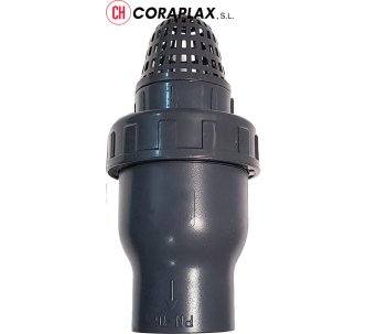 Зворотний клапан ПВХ Coraplax пружинний з фільтром d 25