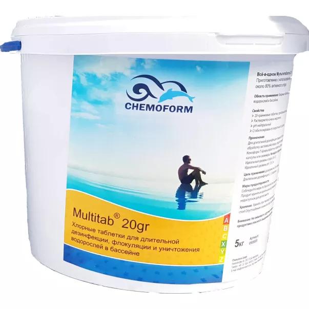 Chemoform Multitab хлор 4 в 1 в таблетках 20г 5 кг