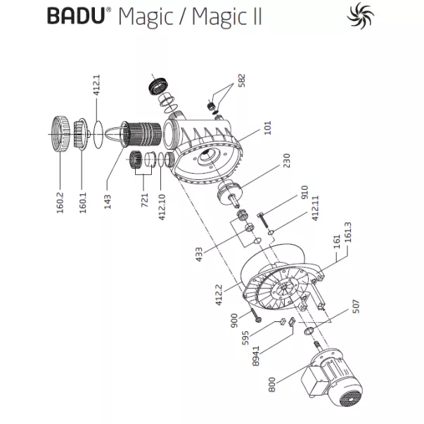 Speck BADU Magic 11 м3/час, 0,45 кВт, 230 В насос для бассейна - Фото №4