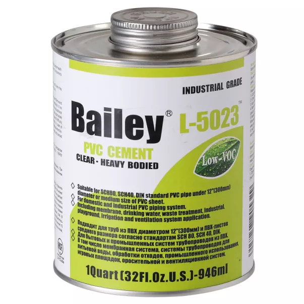 Bailey L-502 клей для труб ПВХ 946 мл