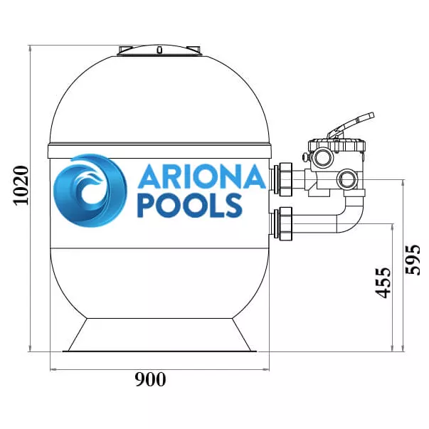 Ariona Pools Ocean 900 мм, 31,8 м3 / ч пісочний фільтр для басейну - Фото №4