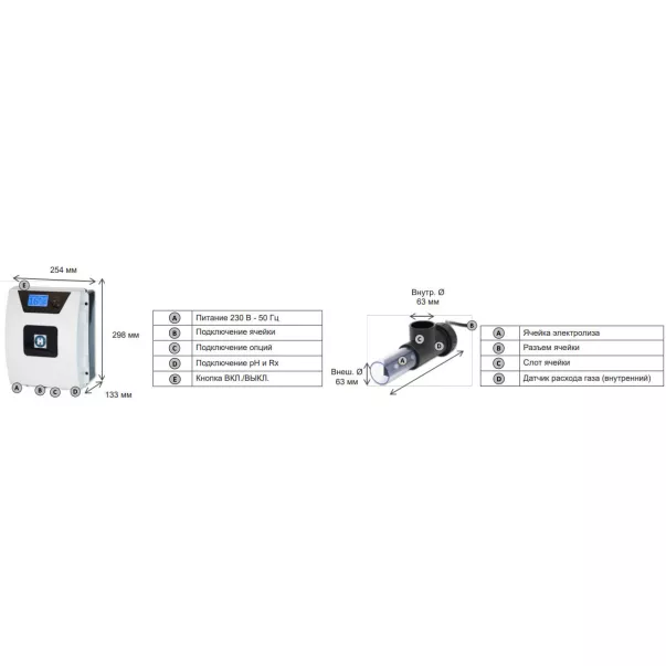 Hayward Aquarite Advanced (33 г/год) хлоргенератор для басейну з функцією контролю якості води - Фото №5