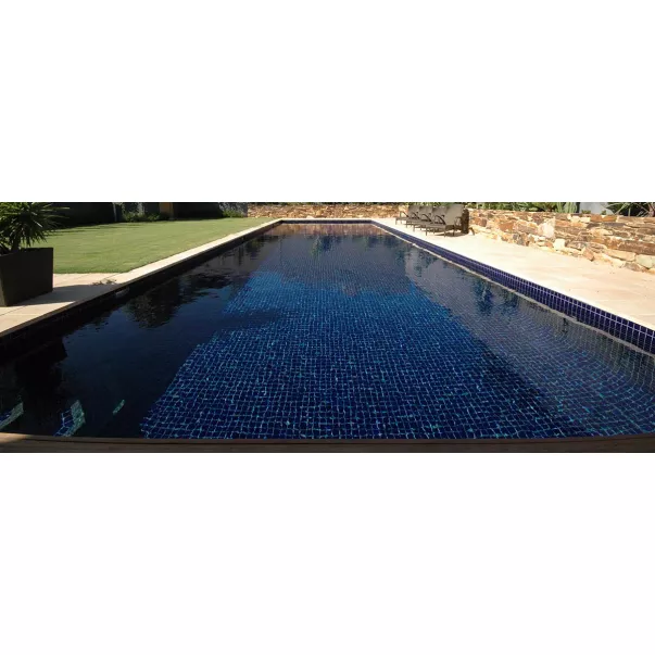 Aquaviva Сristall темний кобальт скляна мозаїка для басейну на сітці - Фото №2