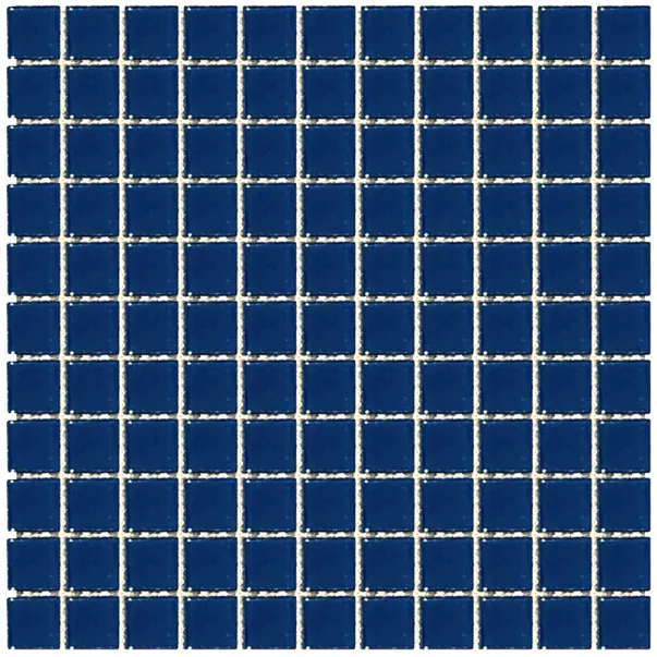 Aquaviva Сristall темний кобальт скляна мозаїка для басейну на сітці