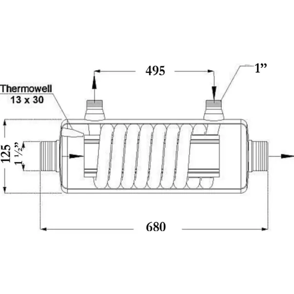 Maxdapra D-TWT-Ti 65 76 кВт спиральный теплообменник  - Фото №2