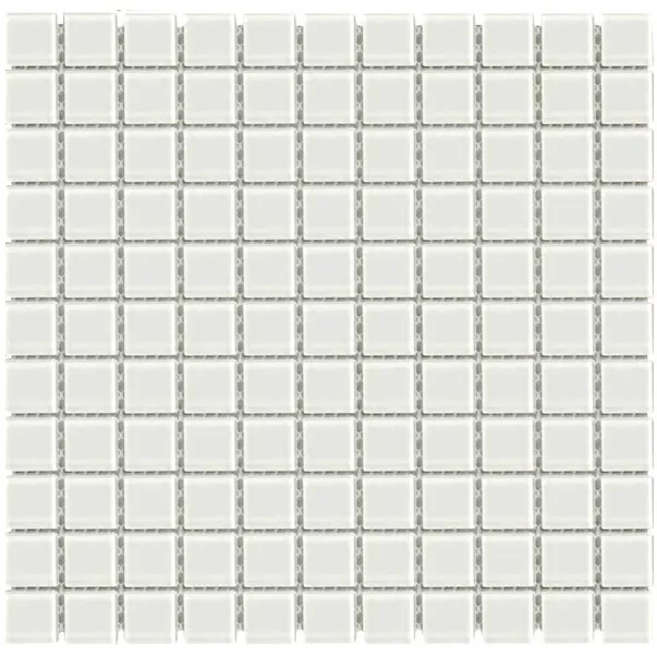 Aquaviva Сristall White стеклянная мозаика для бассейна на сетке