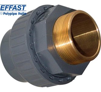 EFFAST муфта розбірна перехідна із зовнішнім різьбленням PVC-U d63x2