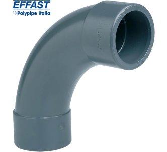 EFFAST отвод плавный 90° PVC-U d40