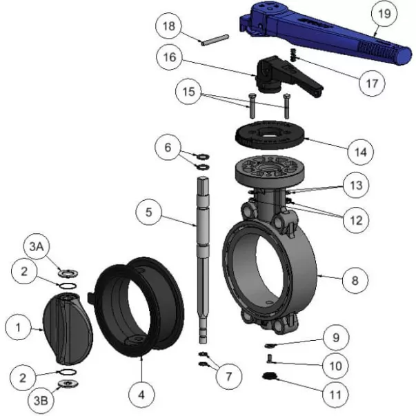 EFFAST FDRPFH0750 затвор дисковий PVC-U d75 - Фото №5