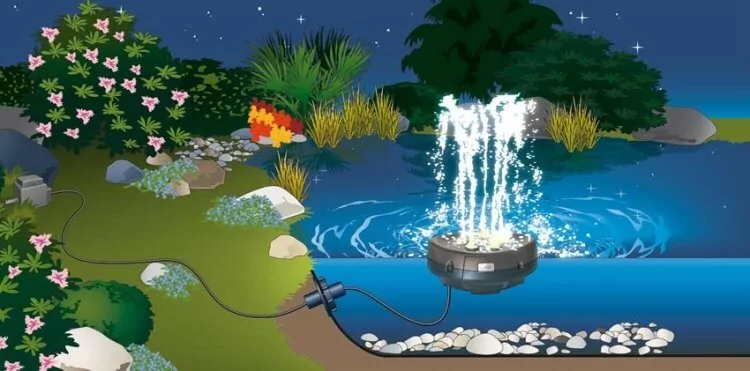 Oase Water Starlet фонтанний комплект з підсвічуванням - схема