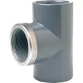 EFFAST трійник 90° різьбовий з металевим кільцем PVC-U d40х1-1/4