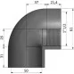EFFAST колено ПВХ 90° переходное, с внутр. резьба d50x1 1/2