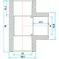 ERA трійник 90° редукційний PVC d50x25 - Фото №2