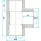 ERA тройник 90° редукционный PVC d75x63 - Фото №2