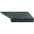 Aquaviva Granito Black угловой элемент бортовой плитки Г-образный 595x345x50(20) правый 45°