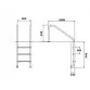 Flexinox Overflow лестница для бассейна 3 ступени для широкого борта - Фото №2