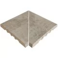Rosa Gres Stela Grey 245 EF кут керамогранітних переливних грат для басейну 245 FL, 26,6 x 26,6 x 2,2 см