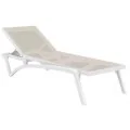 Aquajoy Pacific шезлонг белый с серо-коричневым