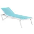 Aquajoy Pacific шезлонг білий з бірюзовим