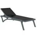 Aquajoy Pacific шезлонг темно-серый с черным