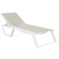 Aquajoy Rio PRO шезлонг белый с серо-коричневым