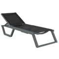 Aquajoy Rio PRO шезлонг темно-серый с черным
