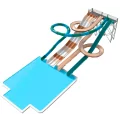 Комбинированная аква-зона с водными горками Aquatube, Multislide, Body Slide и Freefall 