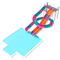 Комбинированная аква-зона с водными горками Body Slide и Multislide 