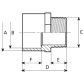 Муфта ПВХ клеевая с наружной резьбой д.20-25х3/4