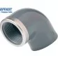 EFFAST RGRGOR110L коліно 90 ° різьбове з метал. кільцем PVC-U d110х4 