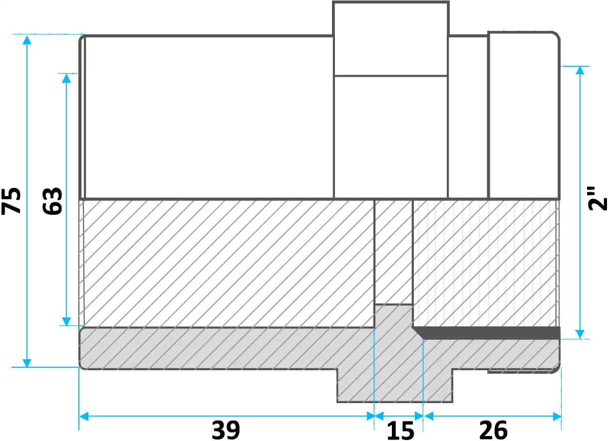 Effast муфта ПВХ переходная с металлическим кольцом внутр. резьба 63x2" Effast муфта ПВХ переходная с металлическим кольцом внутр. резьба 63x2"