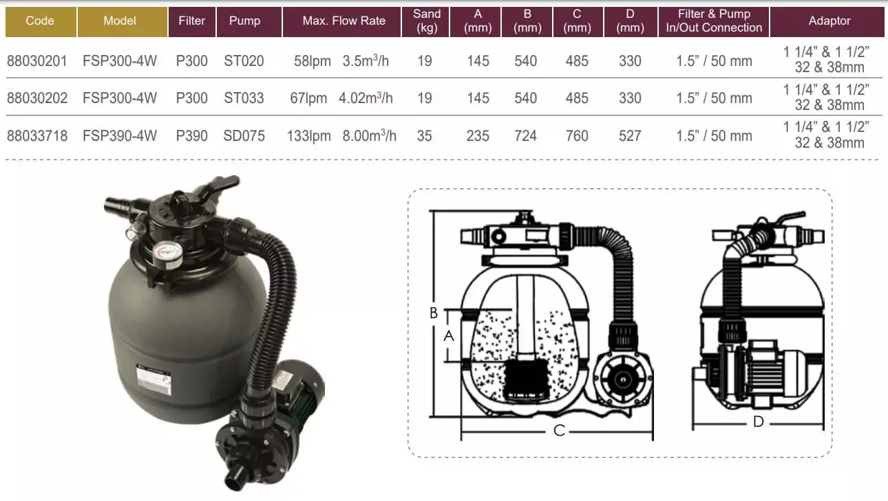 Фильтрационная установка Emaux FSP300