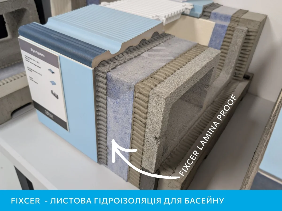 Fixcer LAMINA PROOF листовая гидроизоляция для бассейна Fixcer LAMINA PROOF листовая гидроизоляция для бассейна