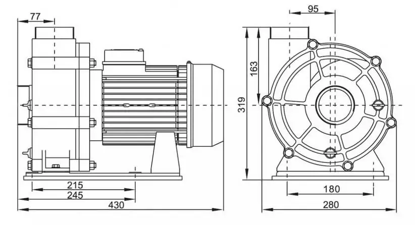 Габаритные размеры Emaux AFS55
