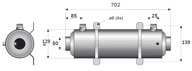 Pahlen Hi-Flow 75 кВт спіральний теплообмінник 