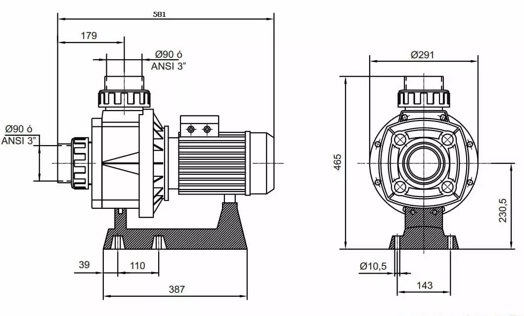 Размеры Kripsol KA300III