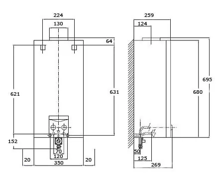 Газовая колонка Vaillant atmoMAG 14-0/0 RXI