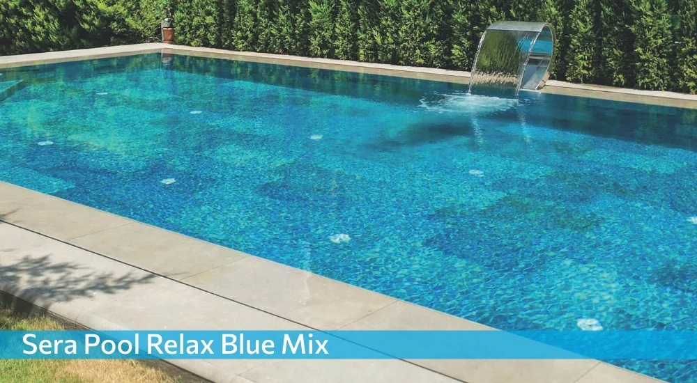 Serapool Relax Blue Mix крупноформатна керамогранітна плитка для басейну