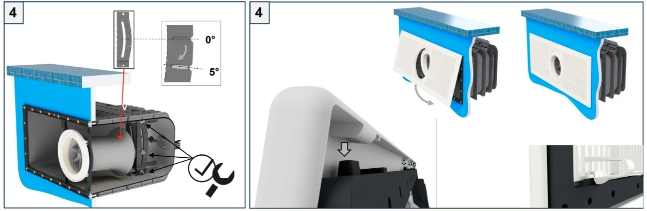 Монтаж турбіни Hydrostar у нішу PolyShaft, етап 4