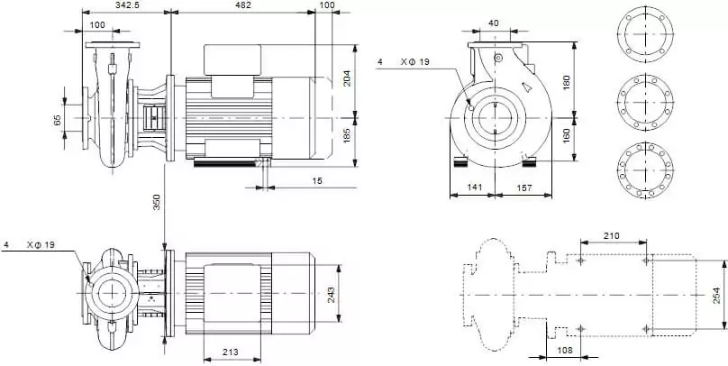 Grundfos NB 40-200/219 ASF2ABQQE насос для басейну - водоспаду - фонтану