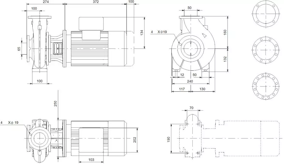 Grundfos 50-125/121 AF2ABQQE насос для басейну - водоспаду - фонтану