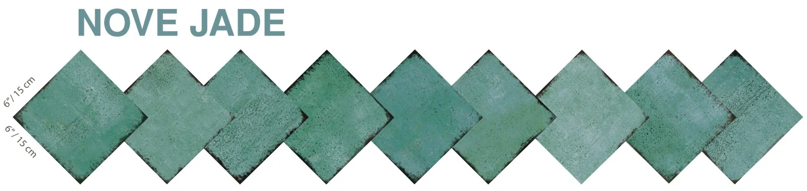 Великоформатна мозаїка для басейну Serapool Nove Series Jade 15x15 cm