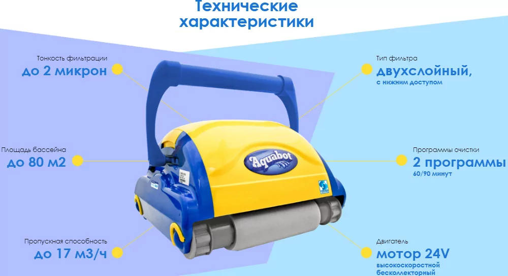 Aquabot Bravo робот-пилосос для чищення басейну 