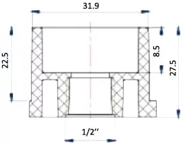 Era перехідник PUK d32x1/2''