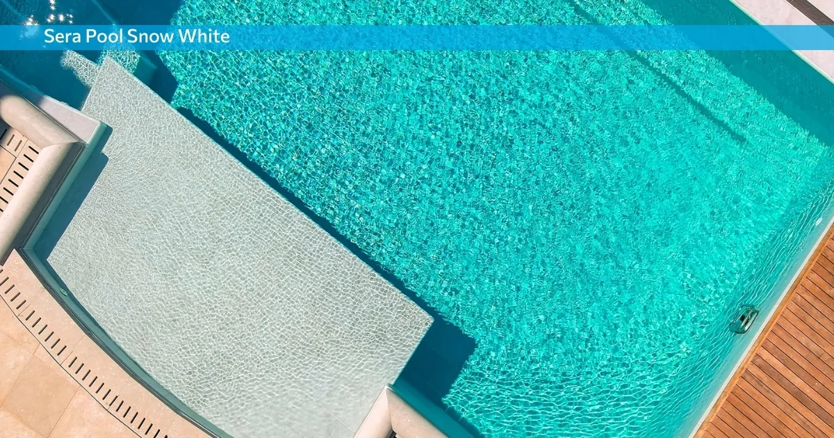 Serapool Natural Snow White крупноформатна керамогранітна плитка для басейну