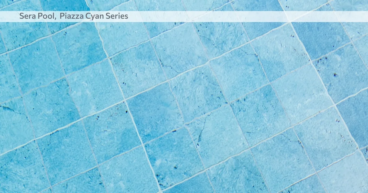 Serapool Piazza Cyan керамогранітна плитка для басейну