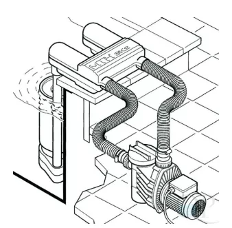 MTH SK 2 навісний скіммер для басейну. Монтаж
