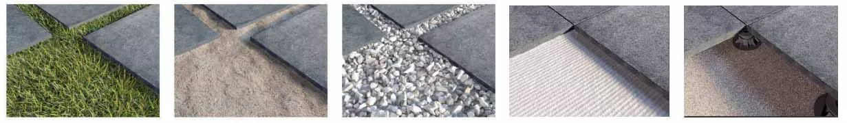 Террасная плитка Aquaviva Granito Black 595 x 595 x 20 мм. Укладка.