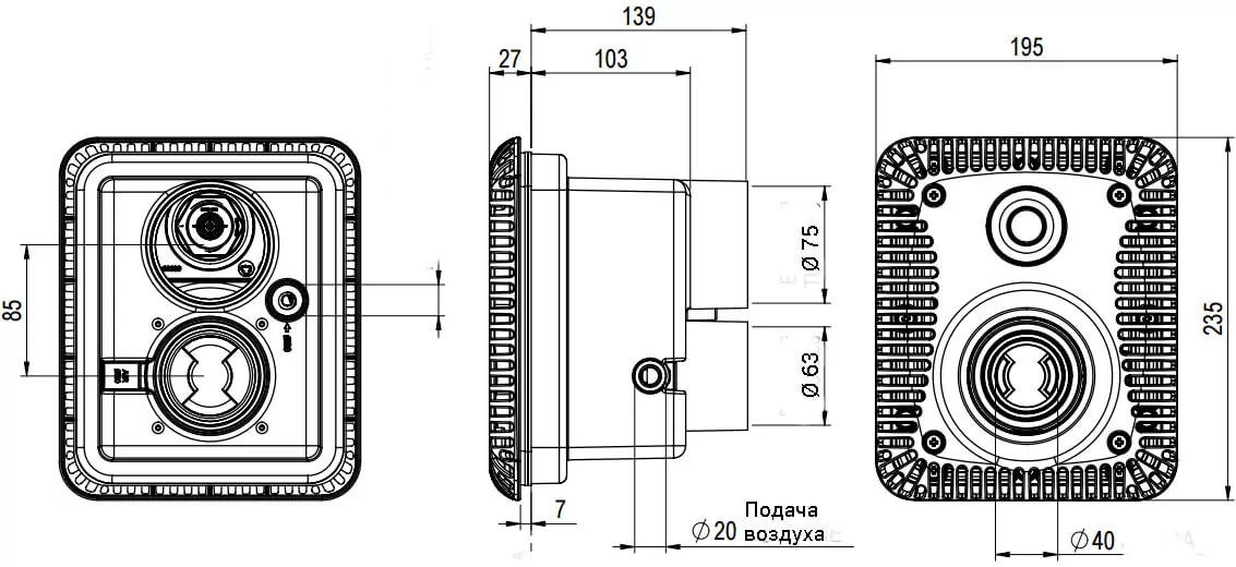 Размеры Astral Pool Marlin XS