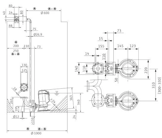 Wilo-Drain MTC 40F16.15/7-A стационарная установка